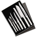 7 Stainless Steel Kitchen Knives Starter Gift Set with Brushed Aluminum S37433