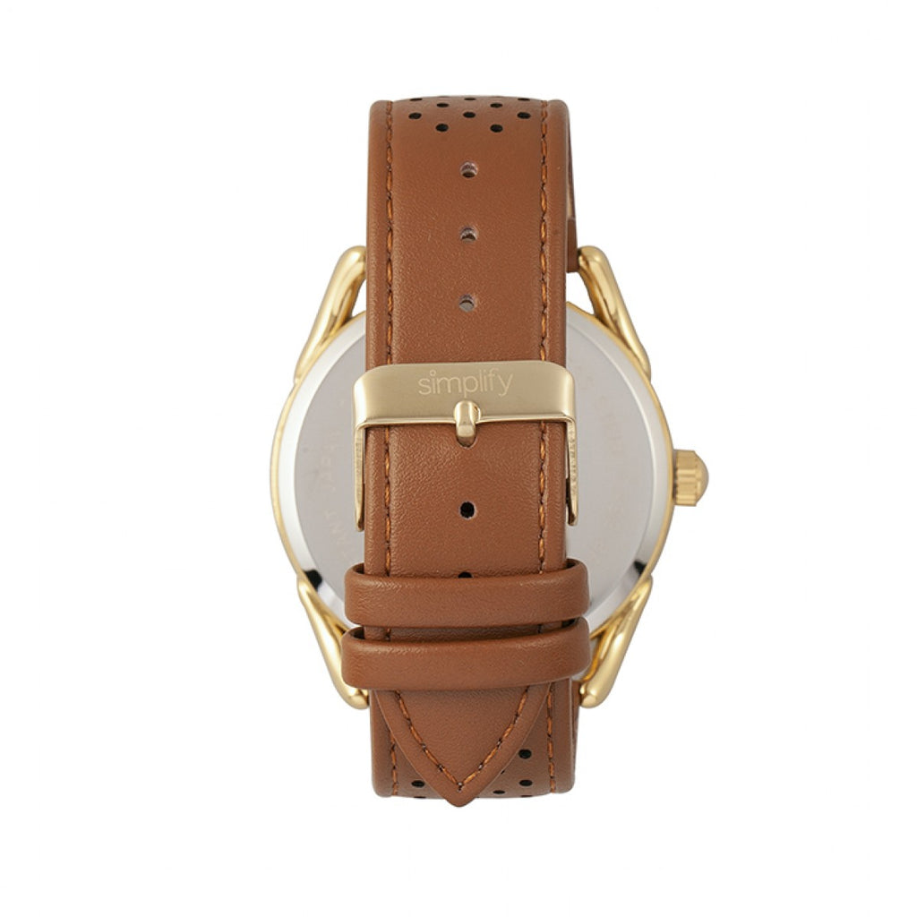 Gold Leather-Band Watch L65138