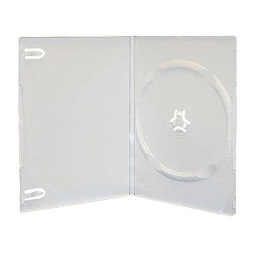 100 Slim White Single DVD Cases 7mm A9728