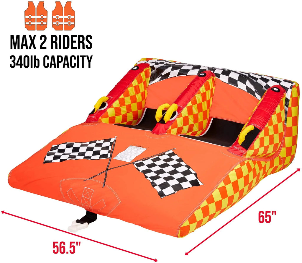 1-2 Person Towable Water Tube with Cushion Seats B824529