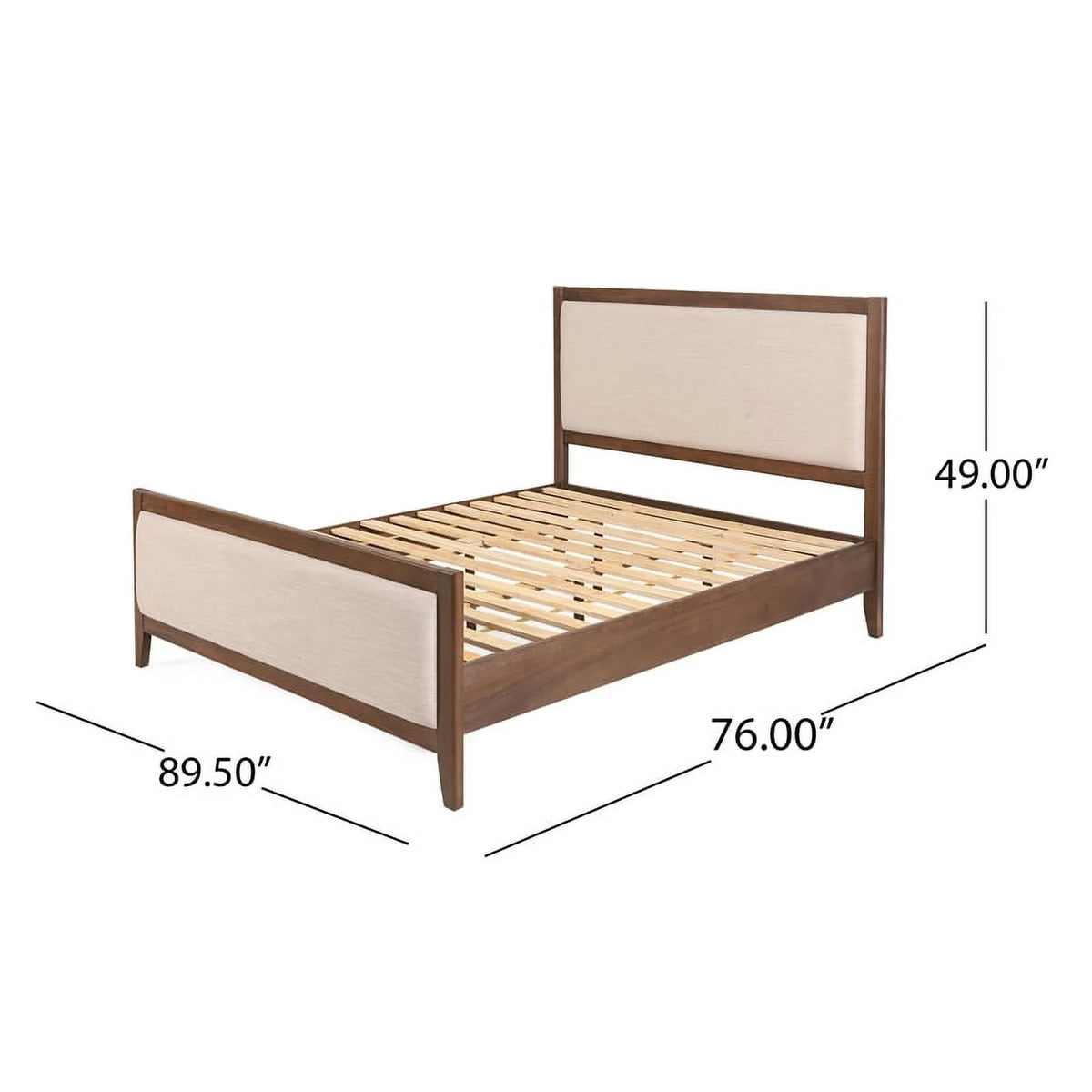 Light Brown Glaze Wood Cal King Bed M880251
