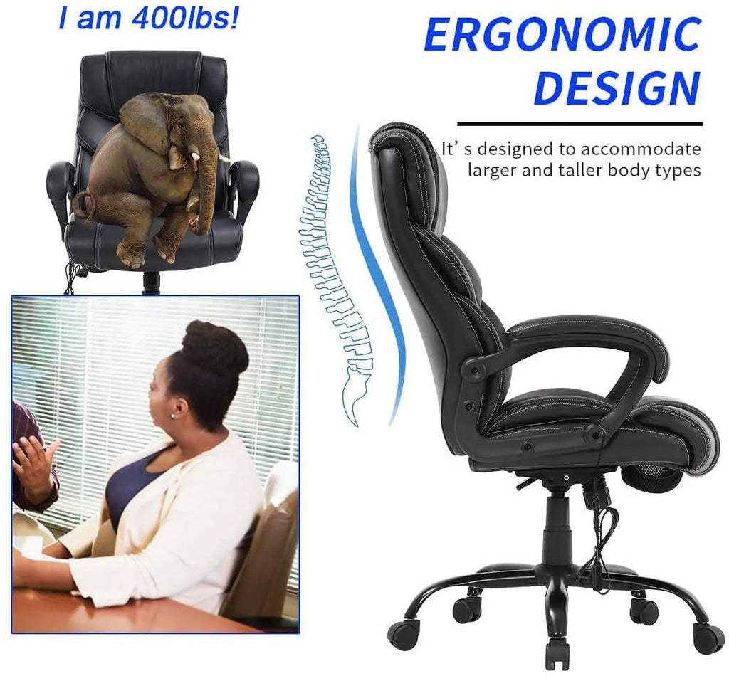 Black Executive Chair with Lumbar Support Y868