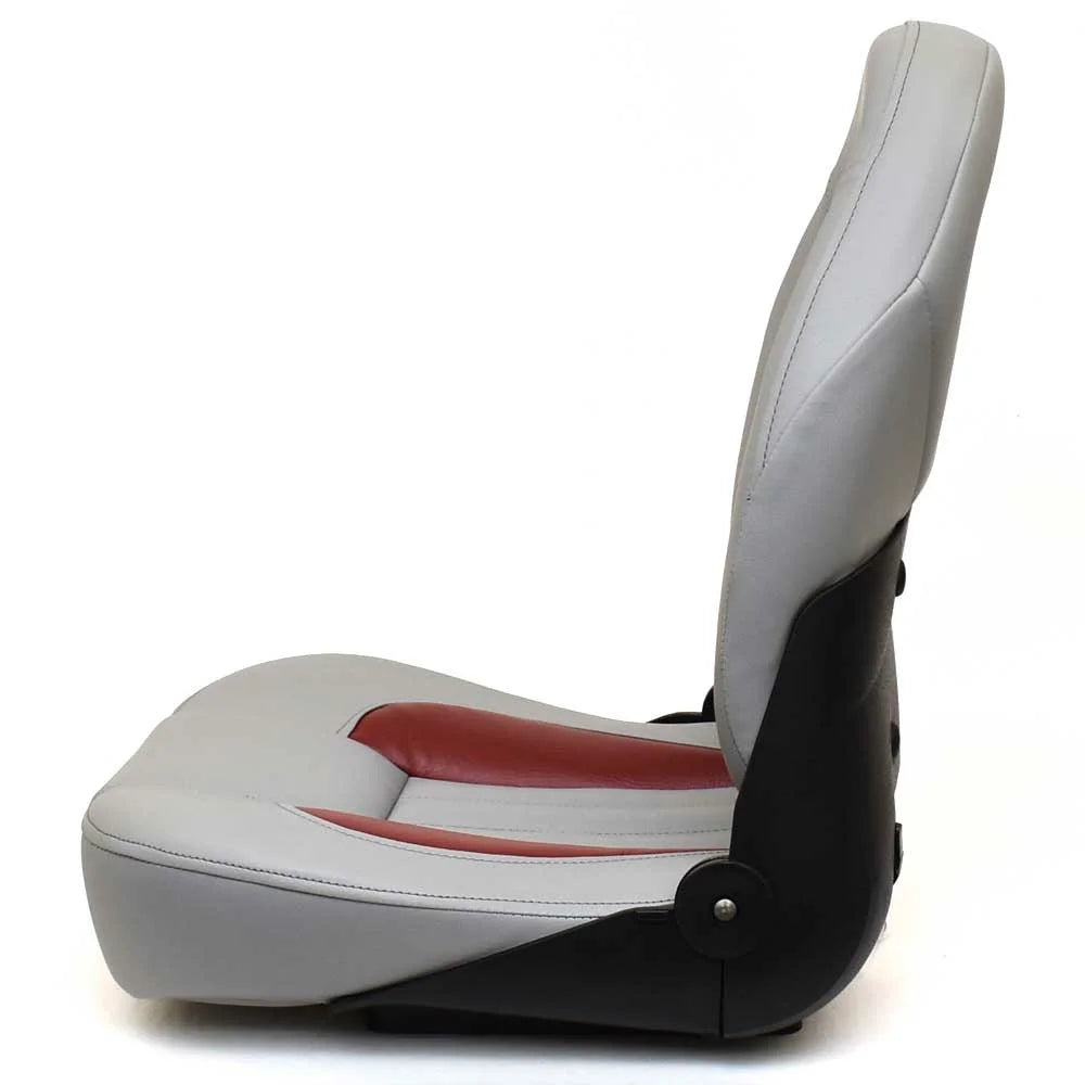 Folding Fishing Seat Gray Red Black 18 x 20 x 24 Inch U729848