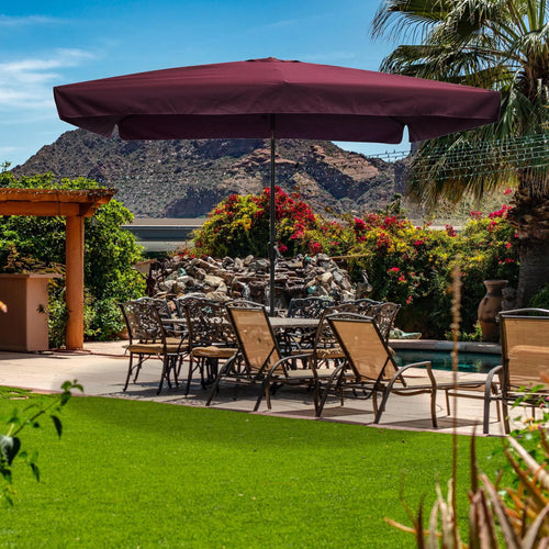 10 Ft 3 Tier Patio Umbrella with Crank Handle V9220