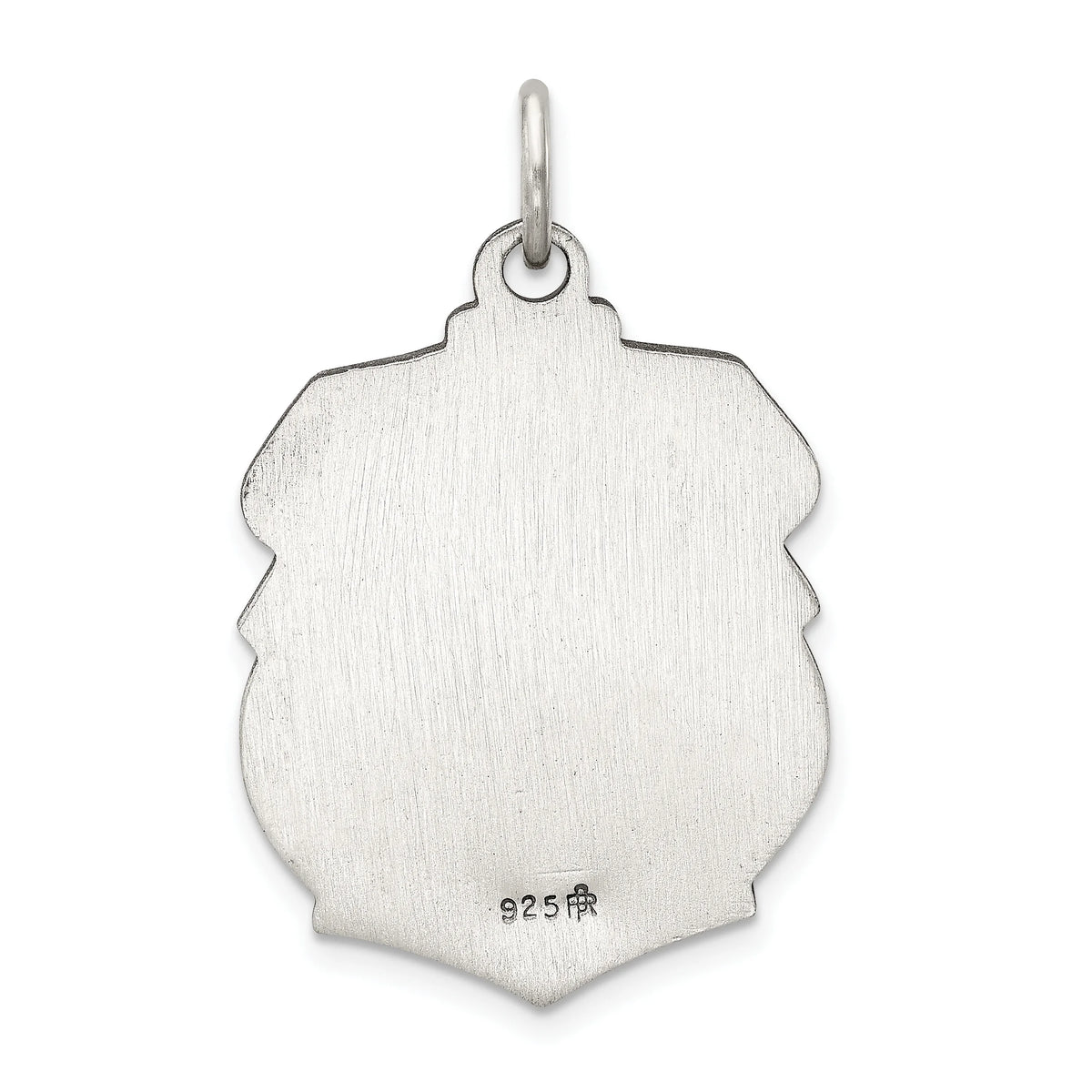 Antiqued St. Michael Badge Medal Pendant with Sterling Silver Rope Chain Necklace 18'' X67082