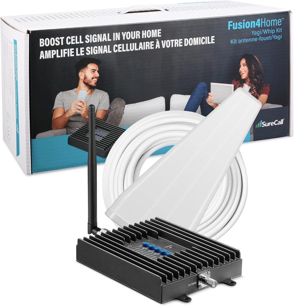 Cell Phone Signal Booster up to 5000 sq ft, 5G/4G LTE, Yagi Panel Antennas T95419