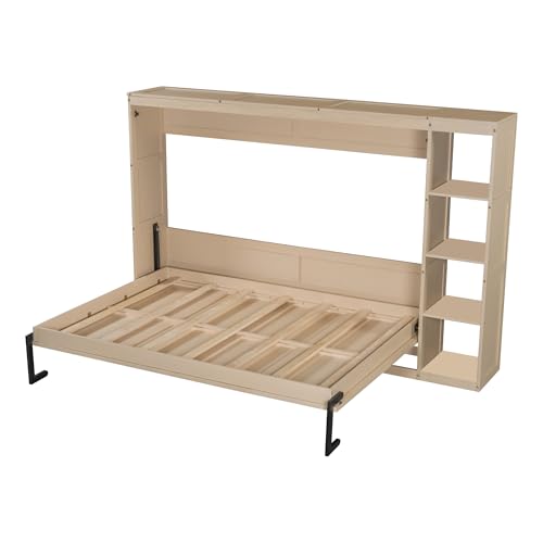 Full-Size Foldable Wall Bed with Storage Drawer O702