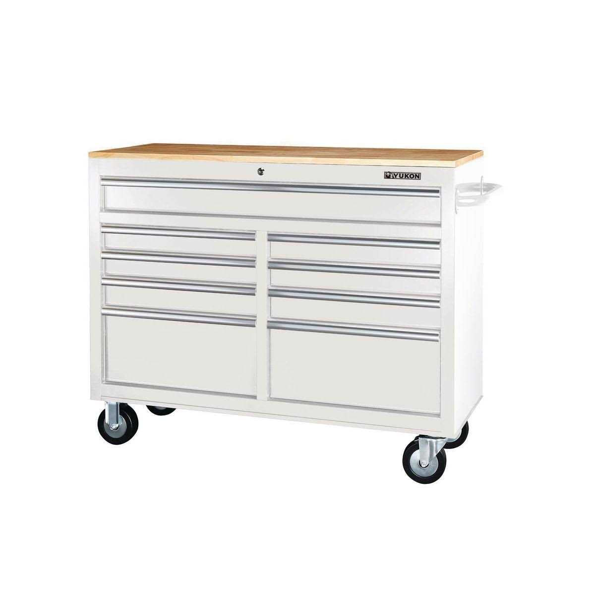 9 Drawer Mobile Storage Cabinet with Solid Wood Top T281