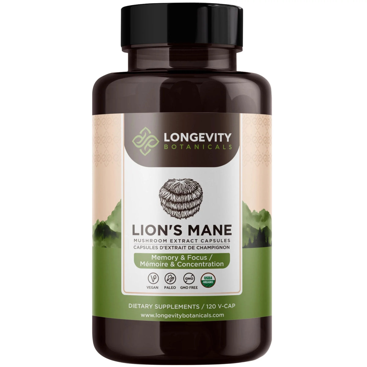 Organic Lion’s Mane Mushroom Supplement Capsules (120 Count) W72133