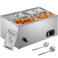 110V 4-Pan Stainless Steel Commercial Food Warmer 24 Qt X39501