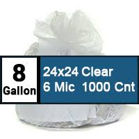 Clear 20-30 Gallon High Density Trash Bags, 500 per Case, 16 Microns U4940
