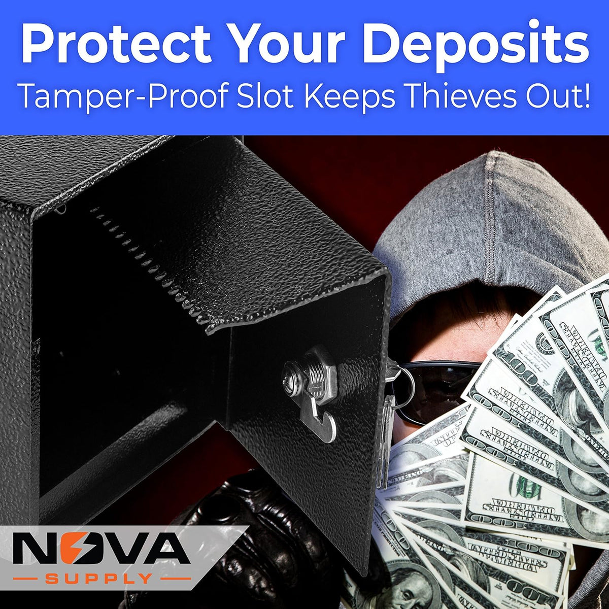 Mountable Cash Drop Box with Key Lock N1138