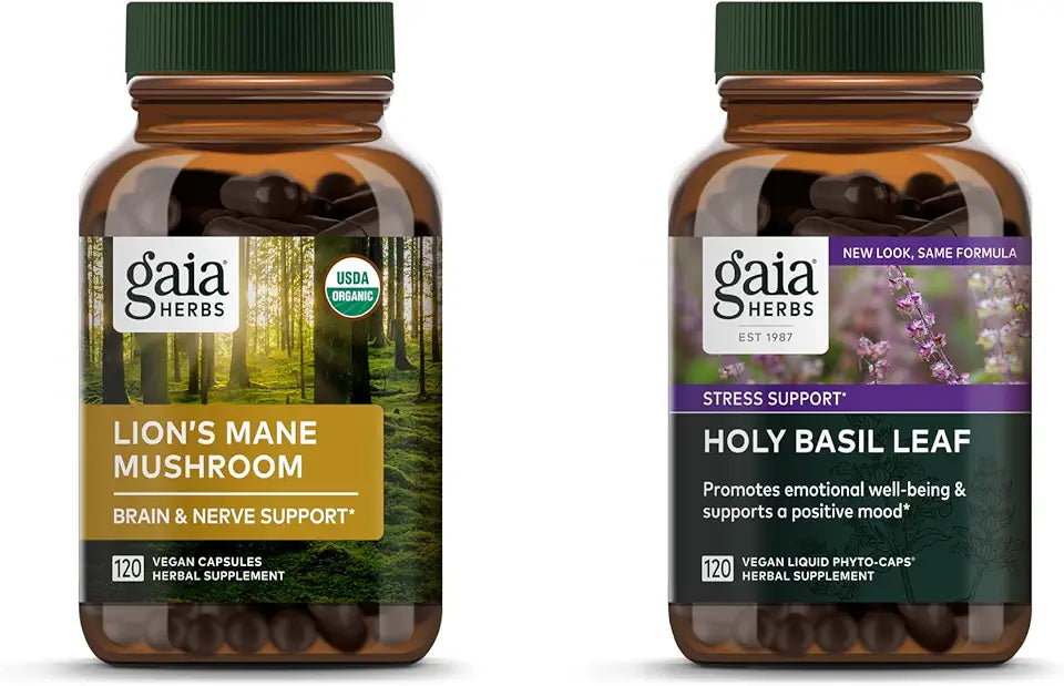 Lion’s Mane Mushroom & Holy Basil Leaf Vegan Liquid Phyto-Capsules G72703