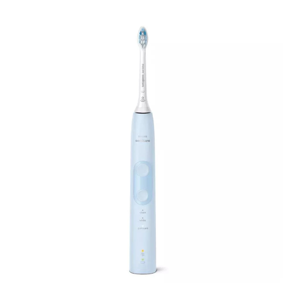 Light Blue Rechargeable Electric Toothbrush with Pressure Sensor C47183