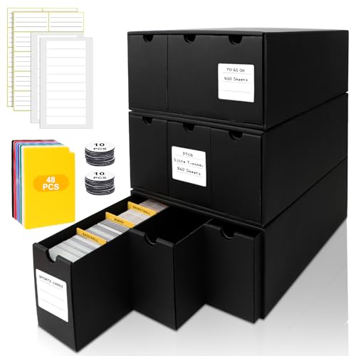 Trading Card Storage Box with 12-600 CT Boxes & 48 Dividers I959838