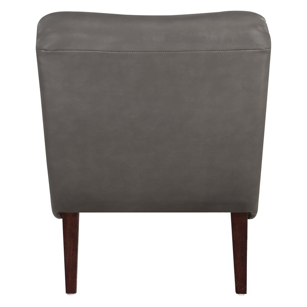 Pewter Faux Leather Lounger with Ottoman R440752