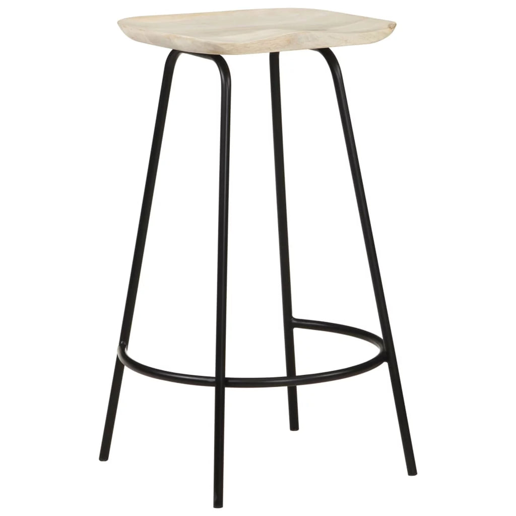 Solid Mango Wood Bar Stools 4 pcs K428633
