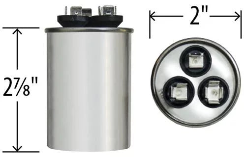 30/5 uF MFD 370 VAC Dual Round Replacement Capacitor A296264