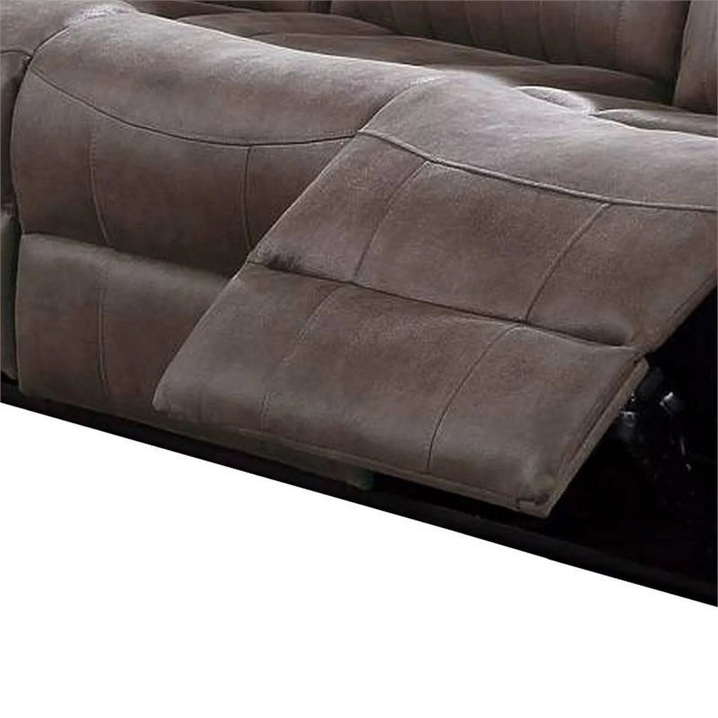 Brown Fabric Manual Motion Sofa with Pillow Top Arms Z452