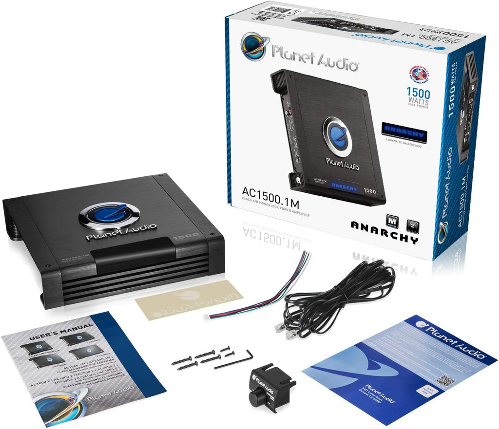 1500 Watts Class AB Monoblock Car Amplifier with Wiring Kit E231