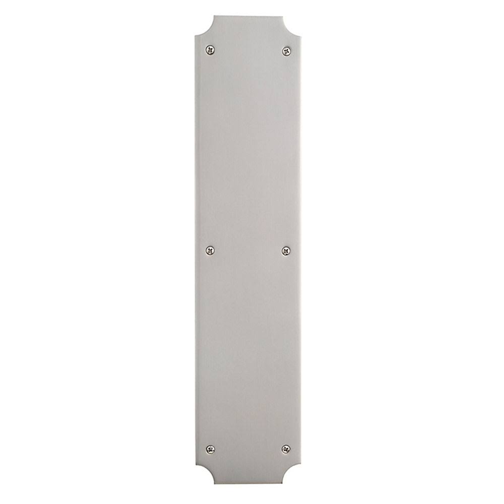 Scalloped Push Plate Satin Nickel E365