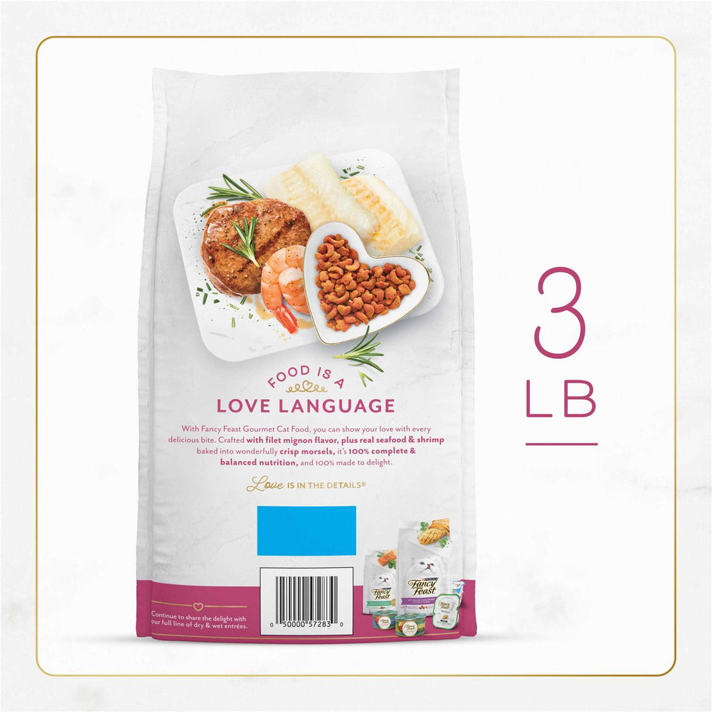 Dry Cat Food Filet Mignon Flavor with Seafood & Shrimp M1452