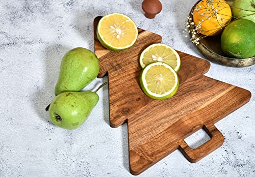 Organic Acacia Cutting Chopping Board with Handles U9837