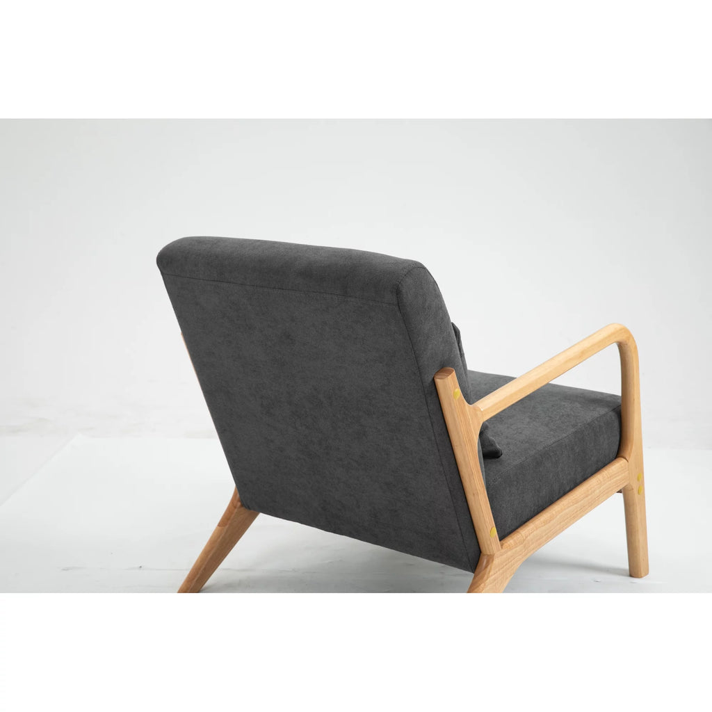 Mid Century Modern Upholstered Accent Chair with Wood Frame G601679