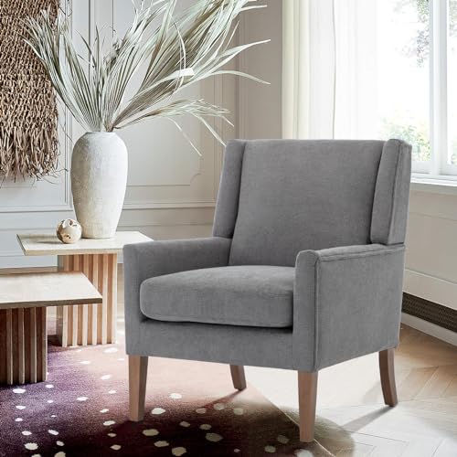 Beige Upholstered Fabric Accent Armchair R8552