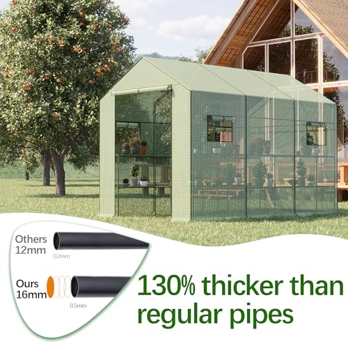 56x28x76 inch Waterproof Portable Walk-in Greenhouse with Roll-Up Zipper and Shelves L47151