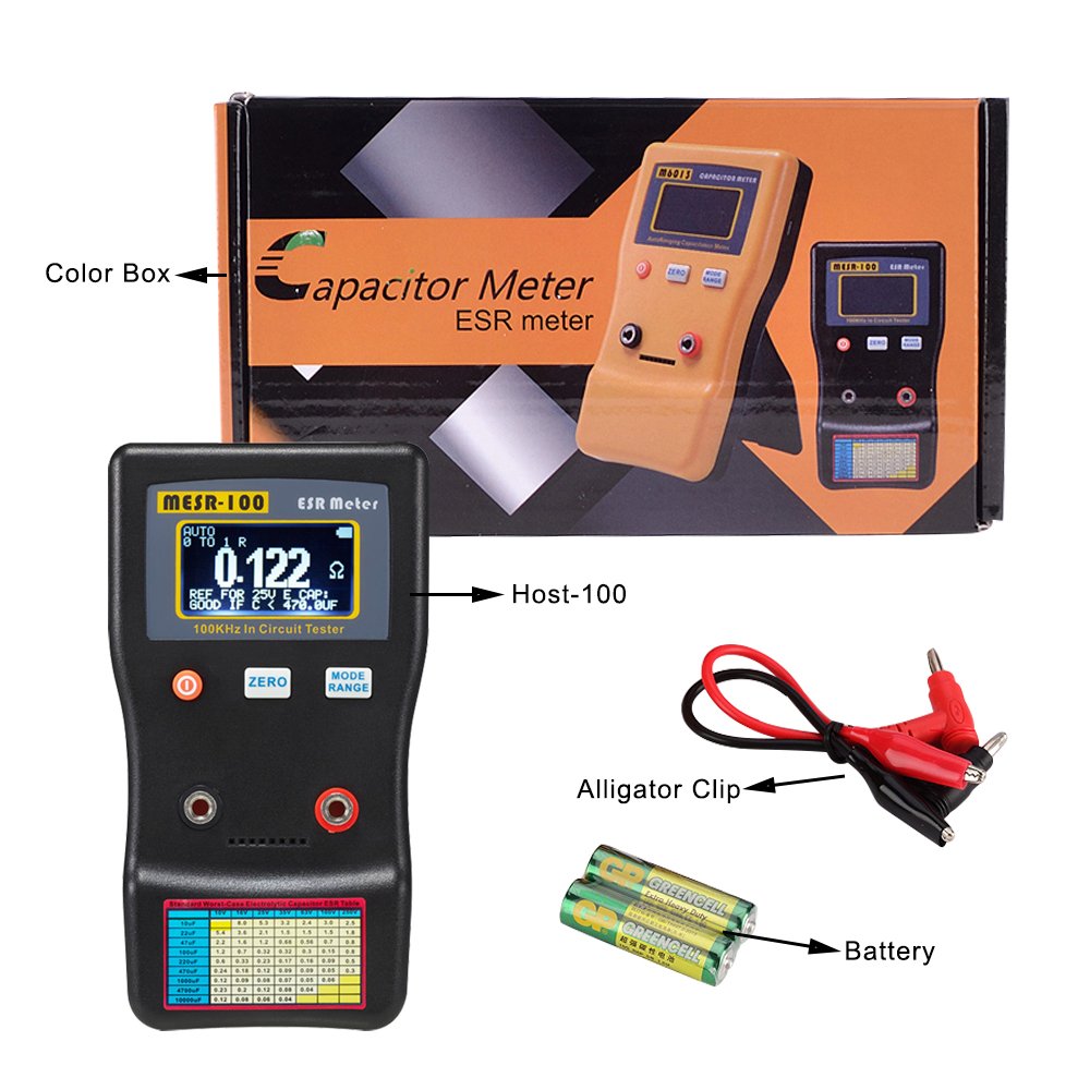 Auto Ranging ESR LCR Meter Capacitor Low Ohm Meter T875723