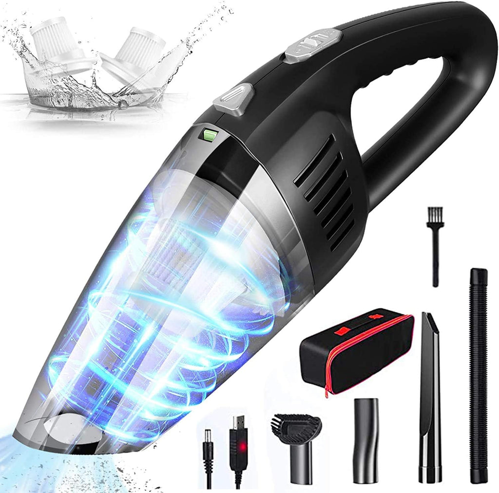 Cordless Handheld Vacuum Cleaner, 8000PA, 120W, Wet Dry, Black, Pack of 2 S8759
