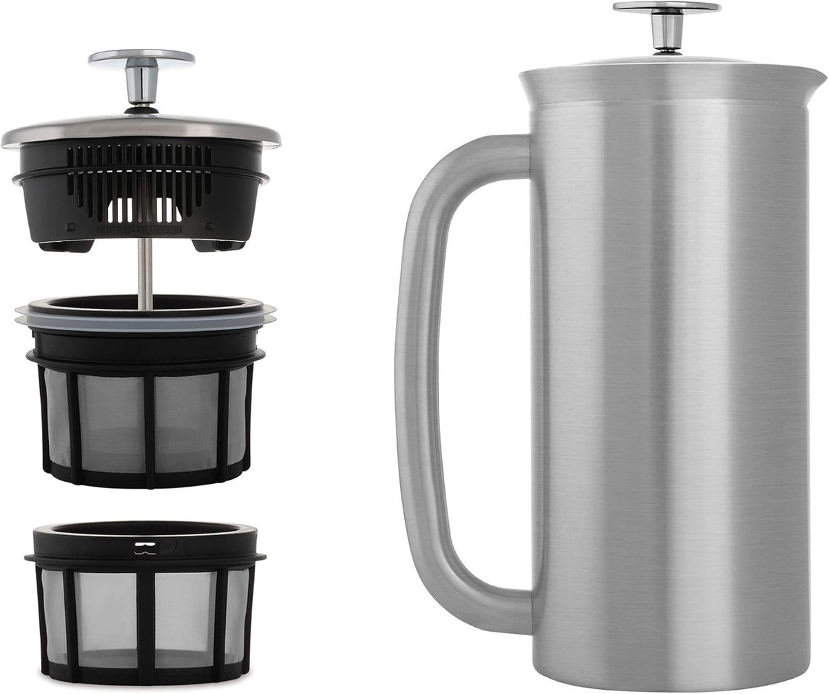 18 Ounce Double Walled Stainless Steel French Press C51318