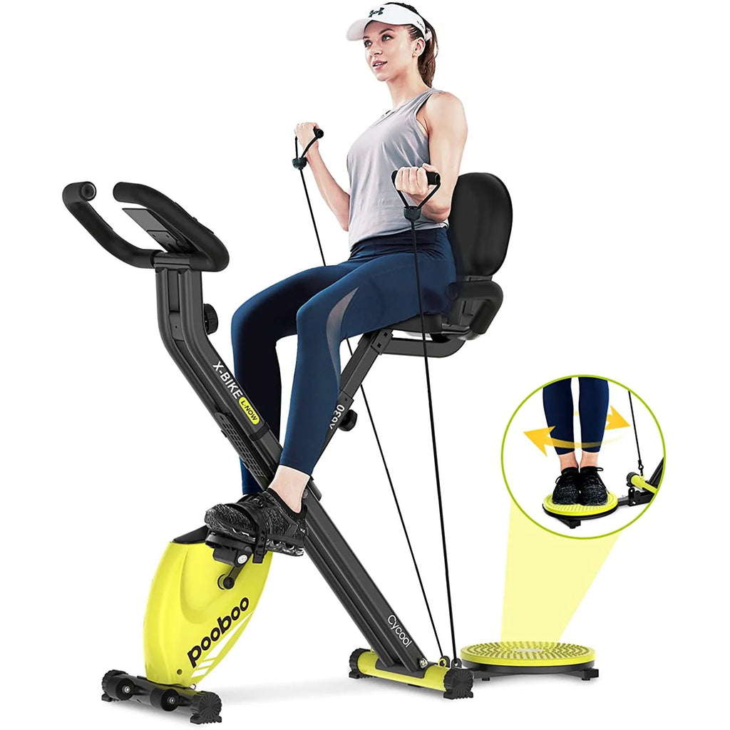 4-in-1 Folding Magnetic Exercise Bike T8195