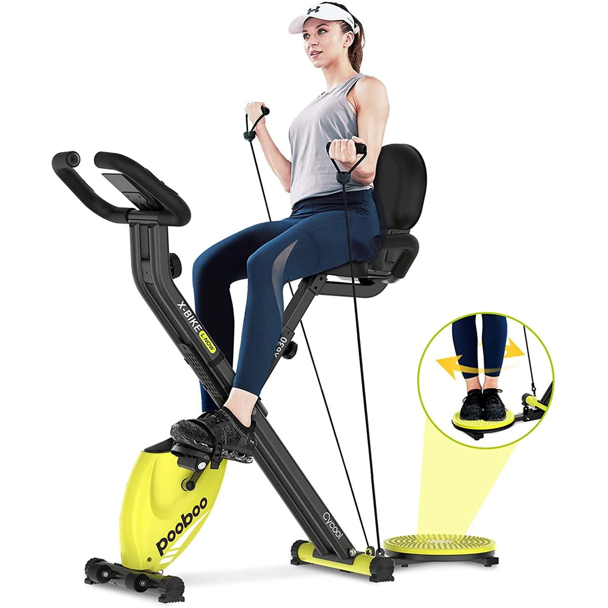 4-in-1 Folding Magnetic Exercise Bike T8195