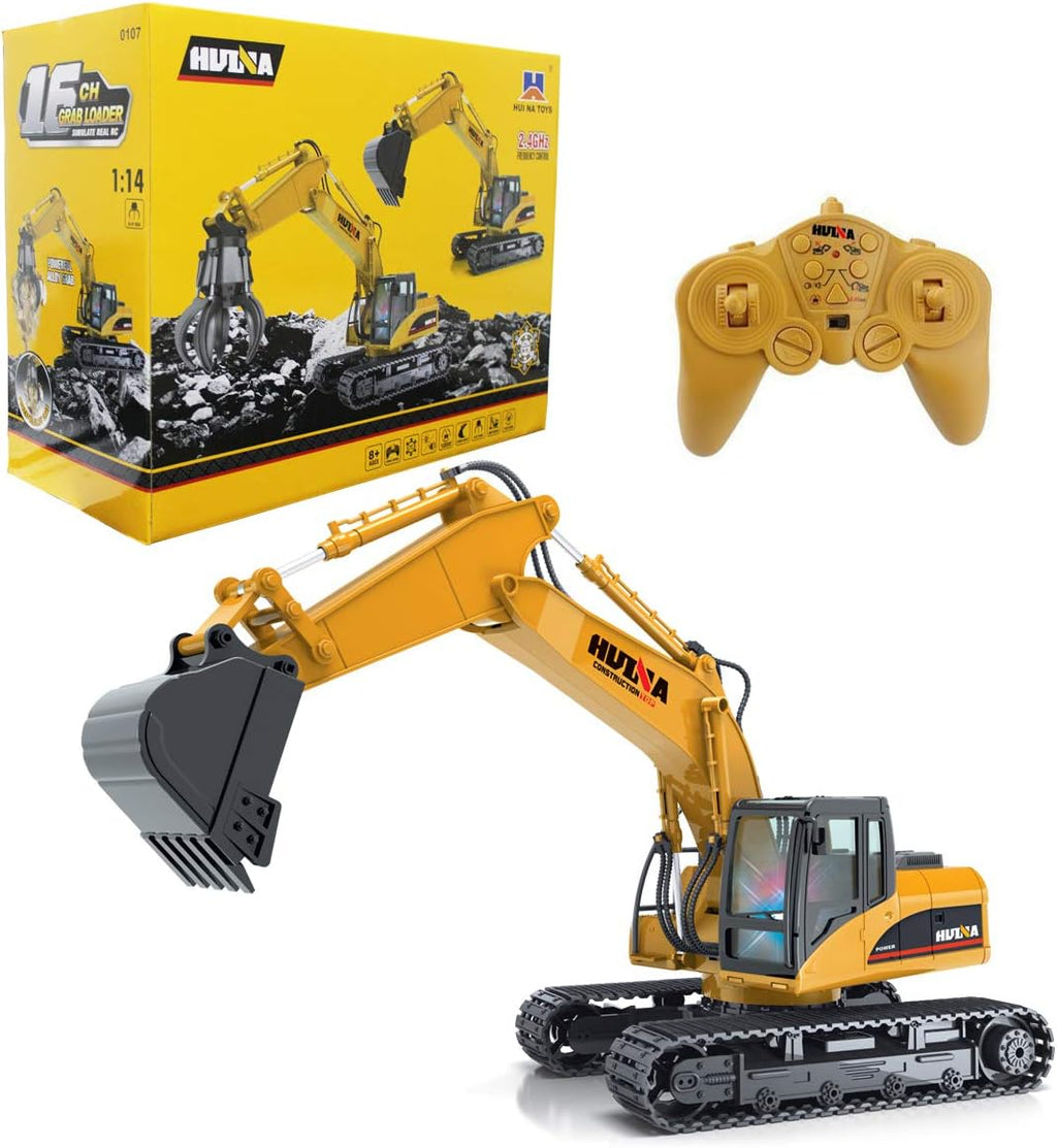 15 Channel RC Excavator Construction Vehicle Toy with Sound and Lights J214