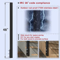 Black Square Weldless Stainless Steel Cable Railing Post I49295