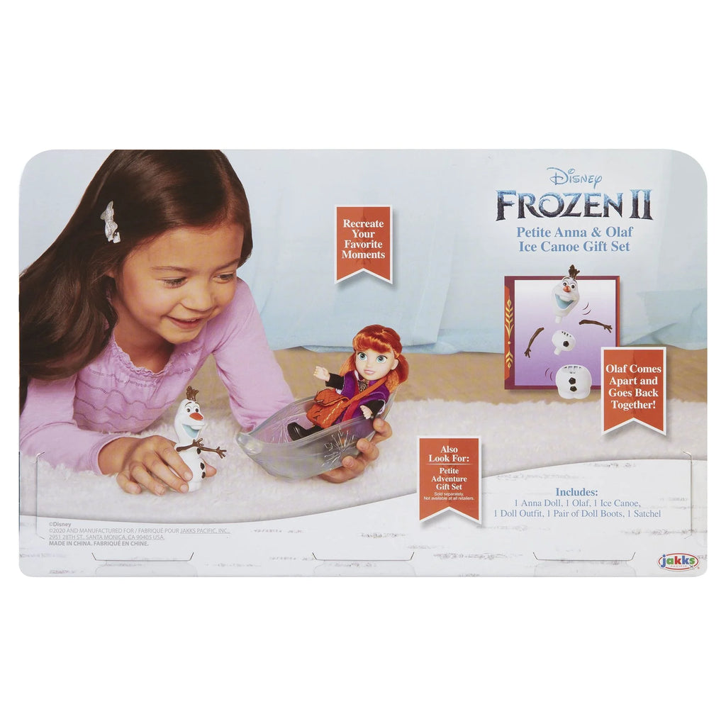 Frozen 2 Petite Princess Anna and Ice Canoe Gift Set Includes Anna, Olaf! Dolls are approximately 6 inches tall V481413