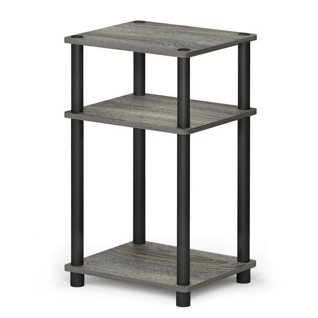 French Oak/Black 3-Tier End Table G59542