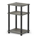 French Oak/Black 3-Tier End Table G59542