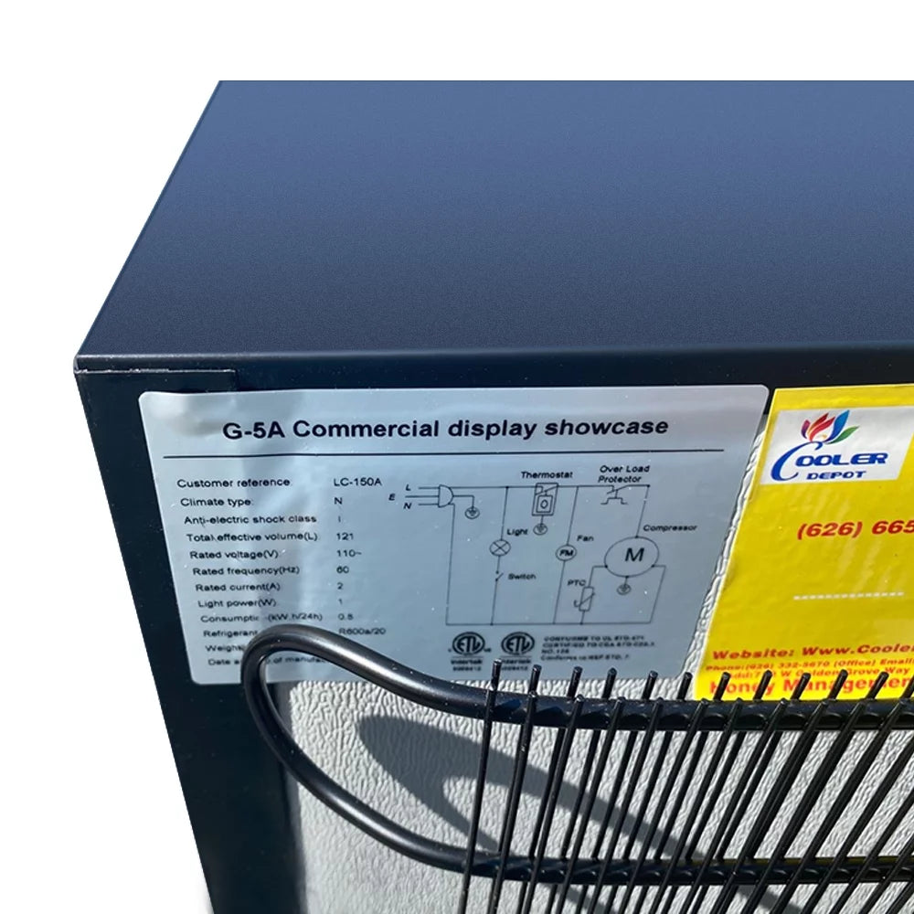 Commercial Refrigerator Glass 1-Door Display Cooler S699991
