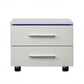 High Gloss 2 Drawer Nightstand Z848