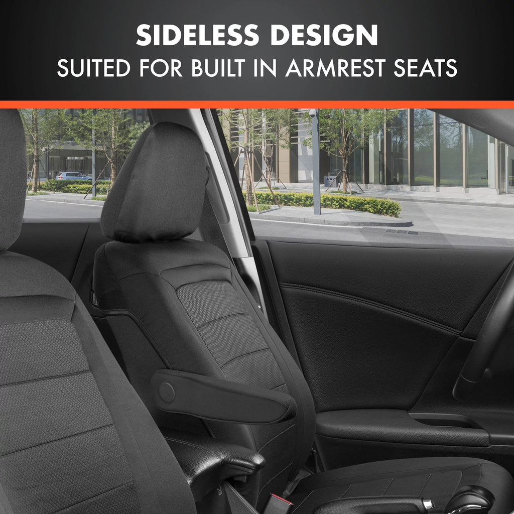Black Sideless Front Seat Protector Pair S476
