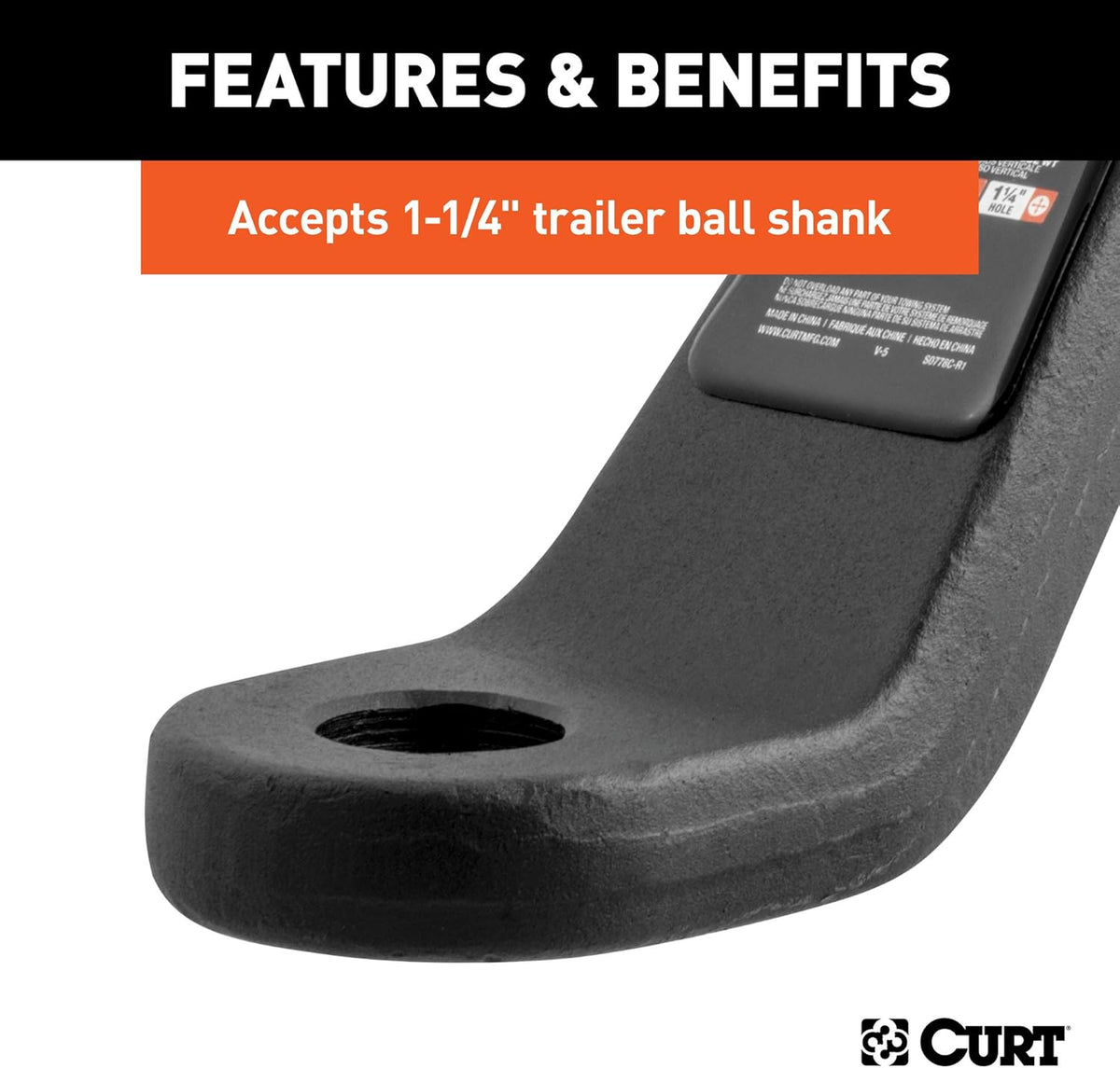Forged Trailer Hitch Ball Mount, 3-Inch Receiver, 21,000 lbs, 4-Inch Drop, 2-Inch Rise, Carbide Black Powder Coat, Pack of 2 S485