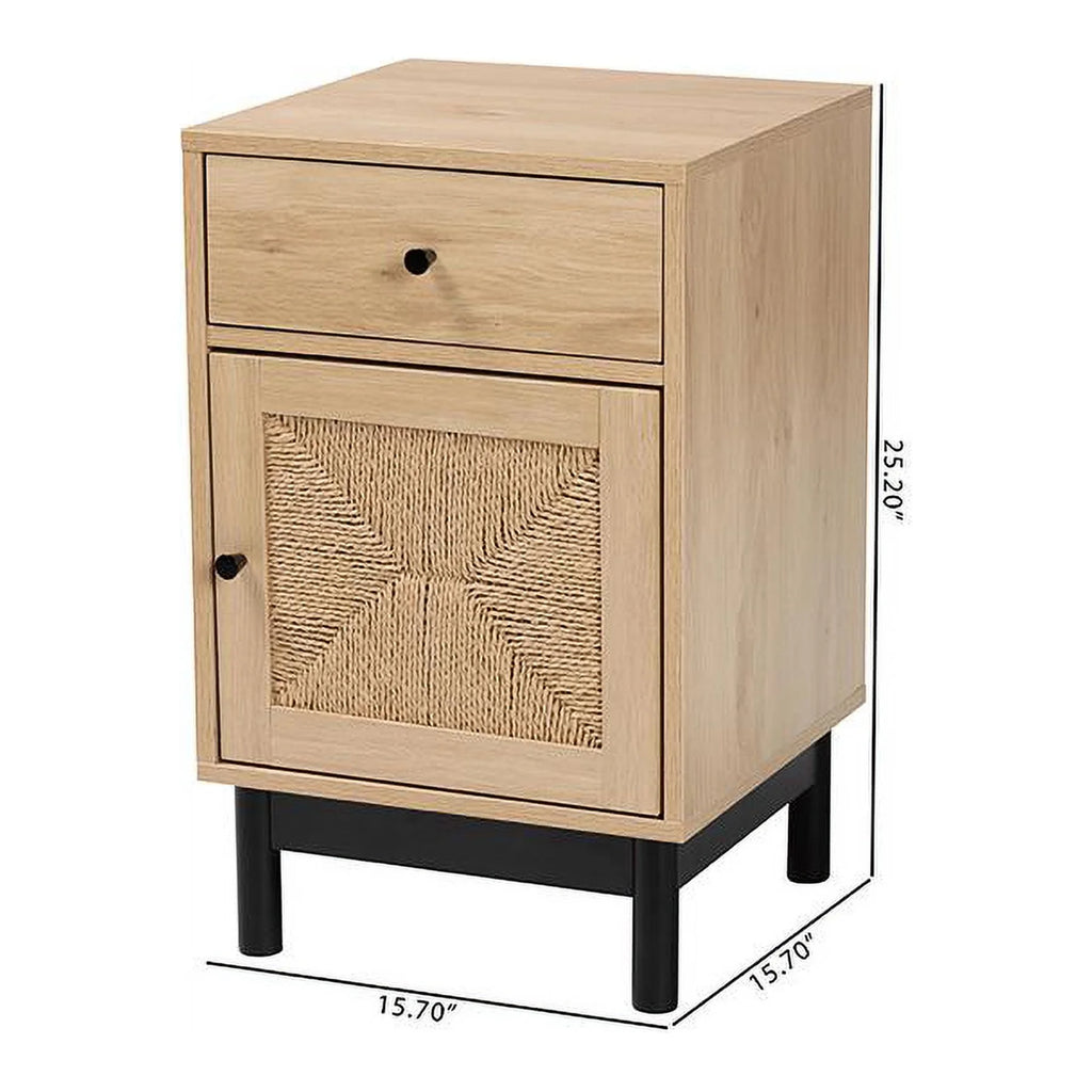 1 Drawer Mid-Century Wood End Table E25929