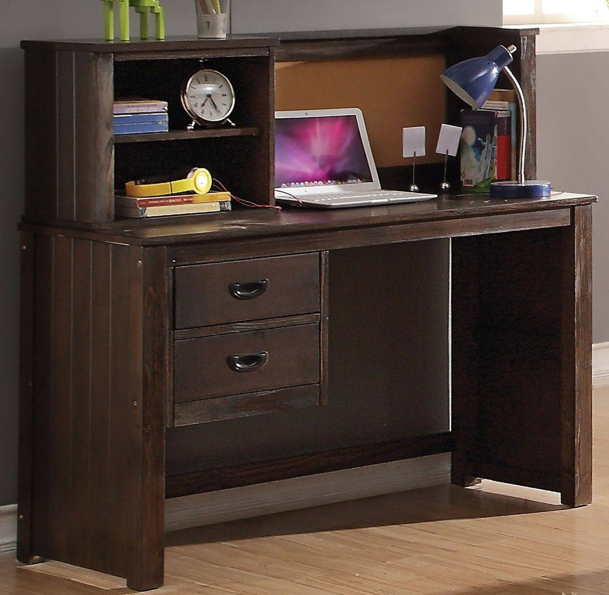Antique Charcoal Brown Hutch S143