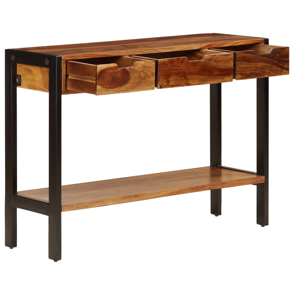 Solid Sheesham Wood Sideboard with 3 Drawers Y159
