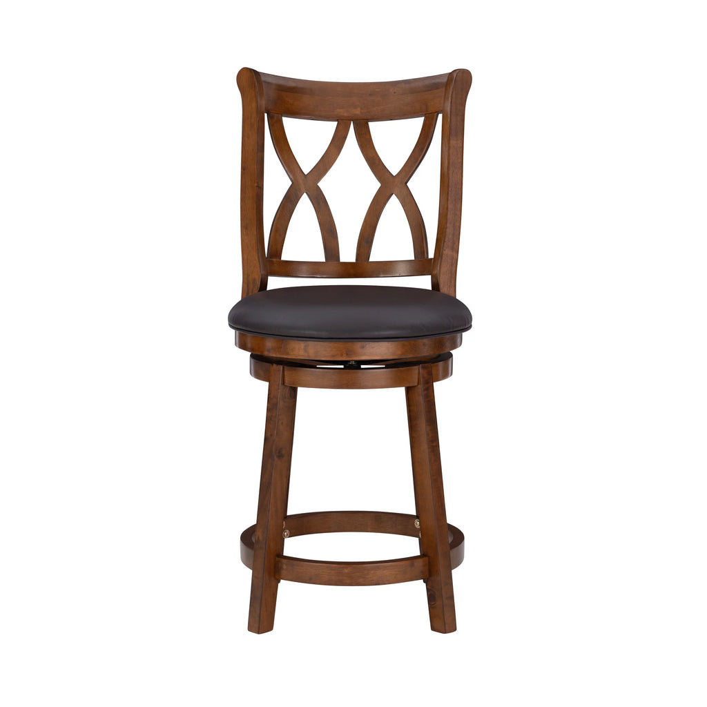 Rustic Oak Swivel Counter Stool S246536