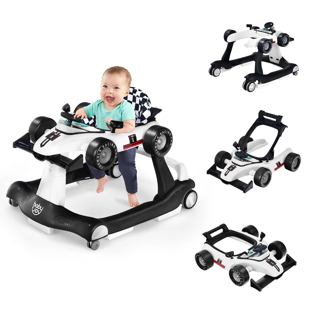 Foldable Adjustable Height Blue Baby Walker M16286