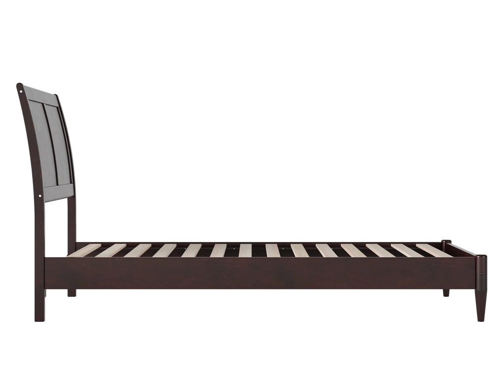 Twin XL Espresso Solid Wood Platform Bed L5764